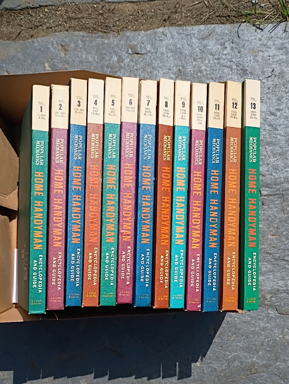 Home Handyman Encyclopedia Set - Teal, Orange, Blue Book Collection